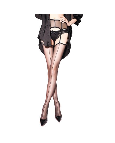 Pończochy z pasem i szwem...