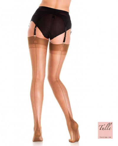 Pończochy nylonowe FF Tulle stockings Eiffel Tower Heel