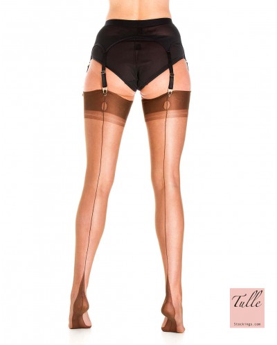 Pończochy nylonowe FF Tulle stockings Eiffel Tower Heel