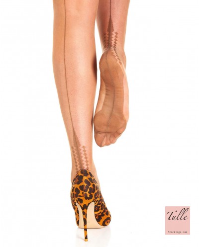 Pończochy nylonowe FF Tulle stockings Memphis Heel
