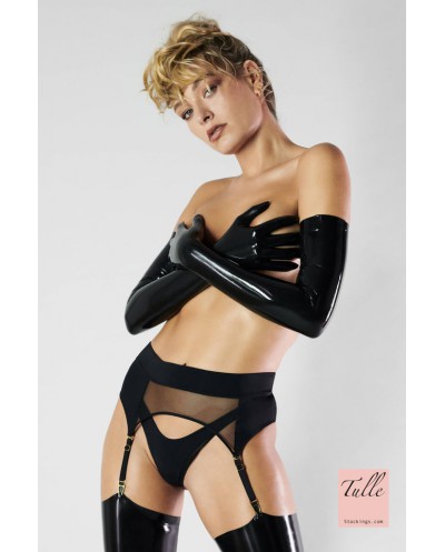 Rękawiczki lateksowe czarne Tullestockings Latex gloves black